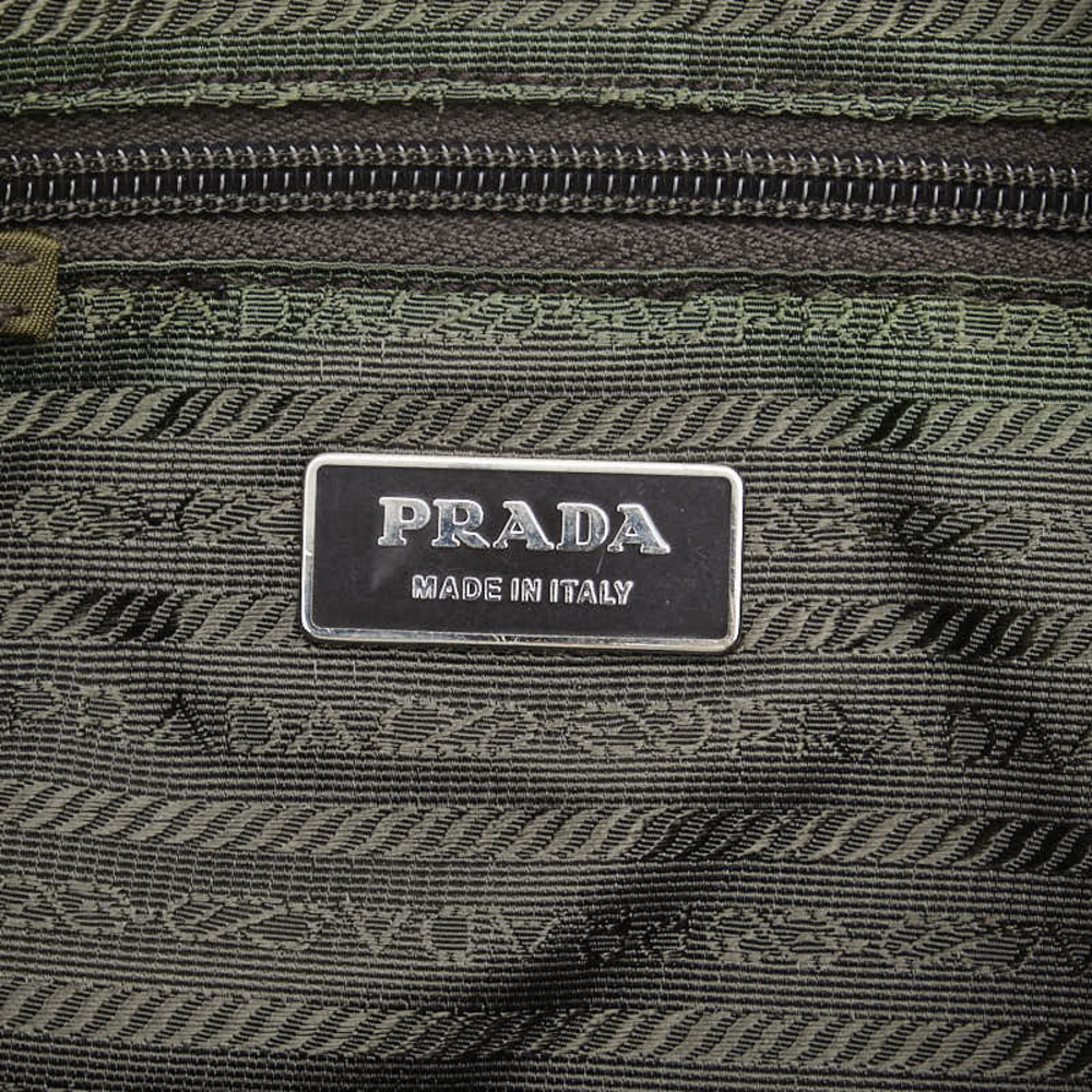 Prada Triangular Logo Shoulder Bag Messenger Khak… - image 7